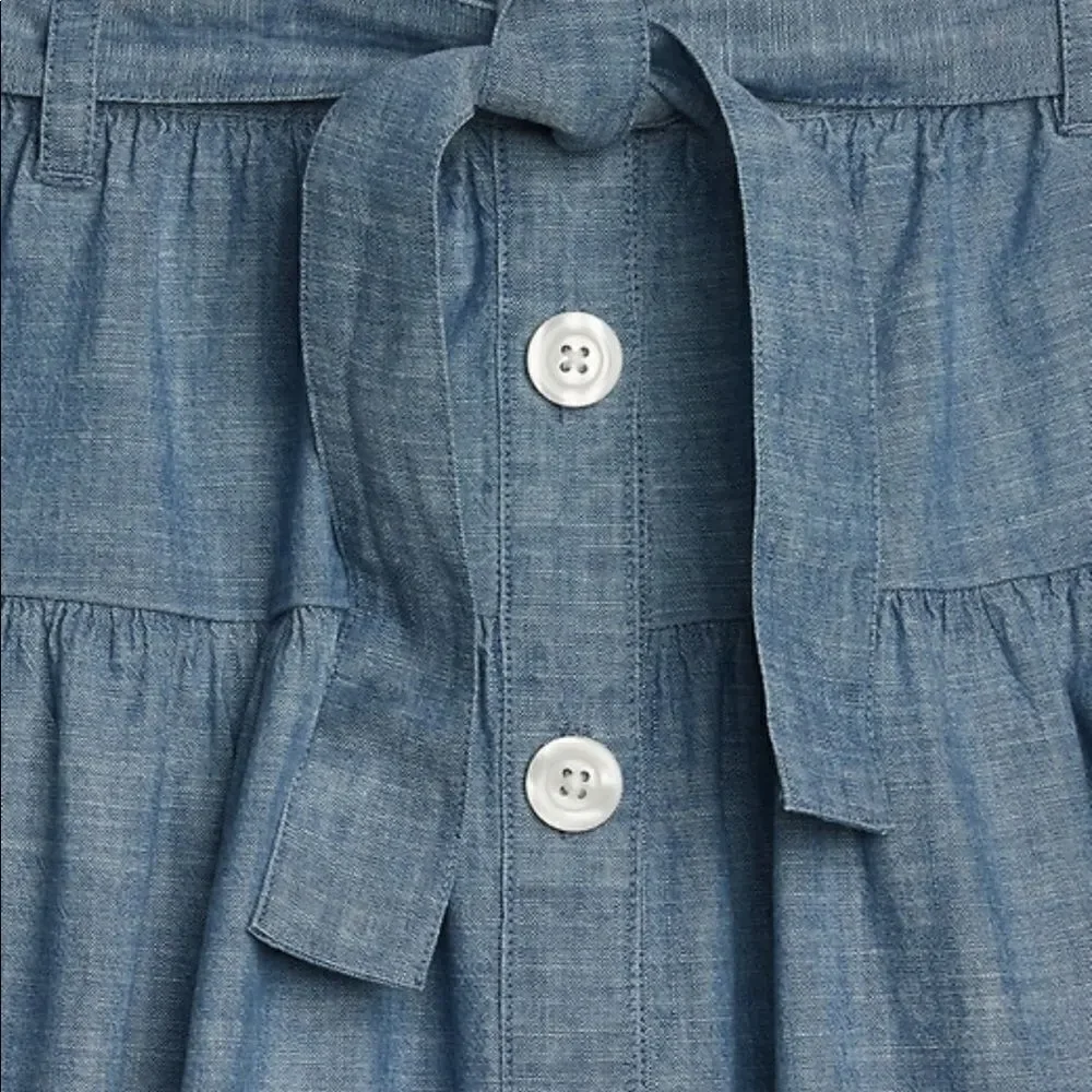 GAP Kids | Blue | CHAMBRAY BUTTON-FRONT SKIRT